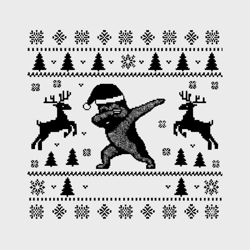 Dabbing Deutscher Schäferhund Weihnachtsmann