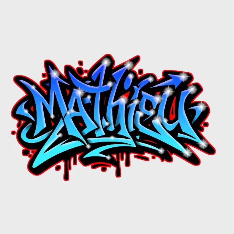 Mathieu Graffiti Neon imprimable sur textile 