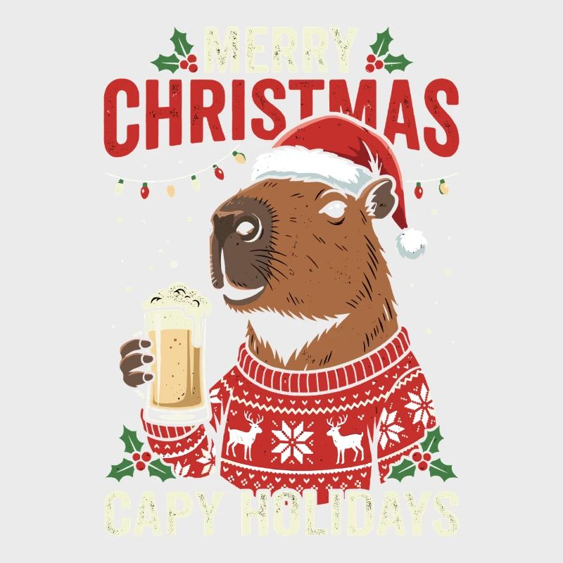 Capybaras Weihnachtsfest Pullover