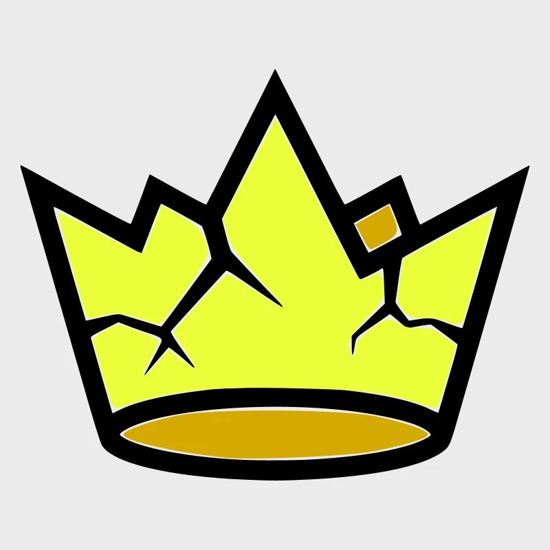 Broken Crown Grunge Cracked Vector