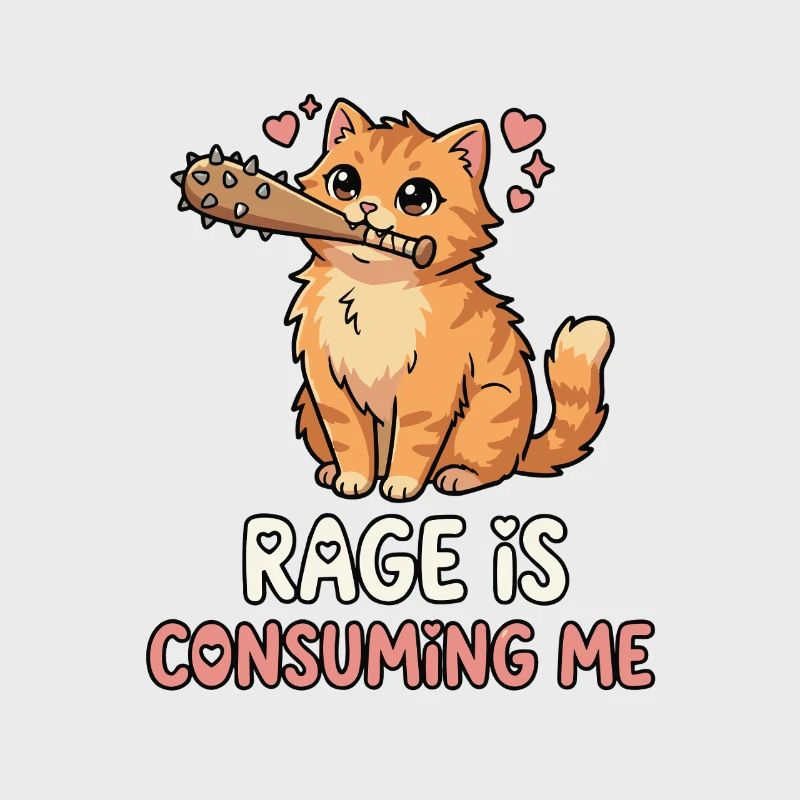 La rage me consume Chat mignon meme