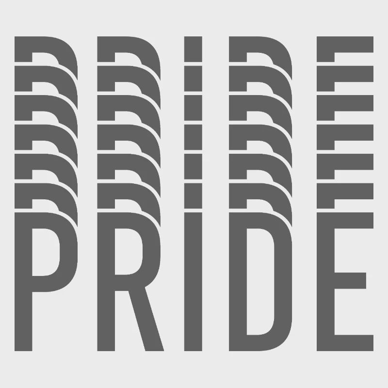 Pride-Monogramm in Grautönen