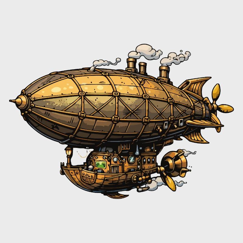Zeppelin dirigeable steampunk