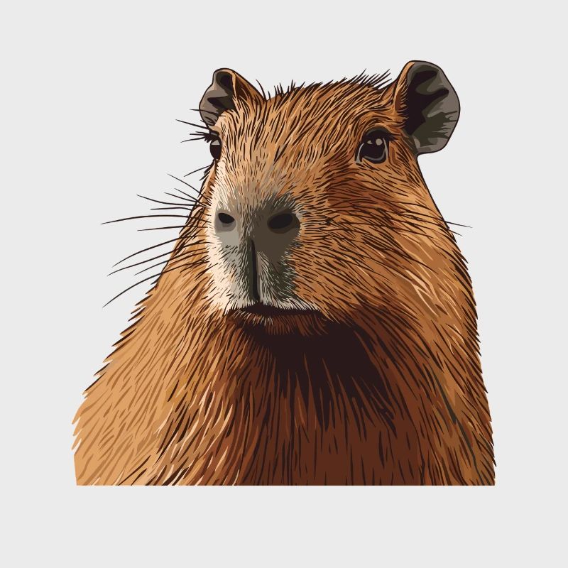 Portrait câlin de Capybara