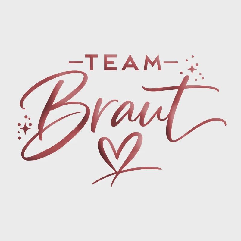 Team Braut Script mit Herzlogo