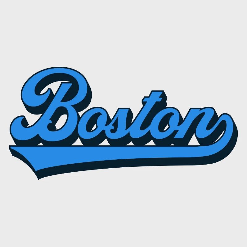 Boston Blue Script Rétro