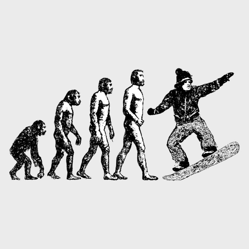 Evolution zum Snowboarder Grunge Design