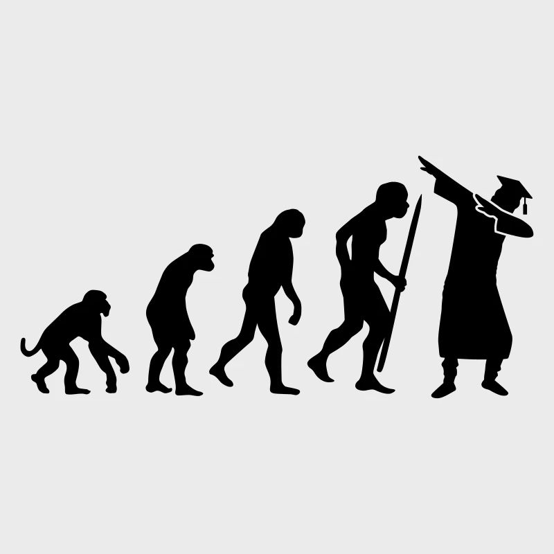 Evolution dab dabbing graduation college student