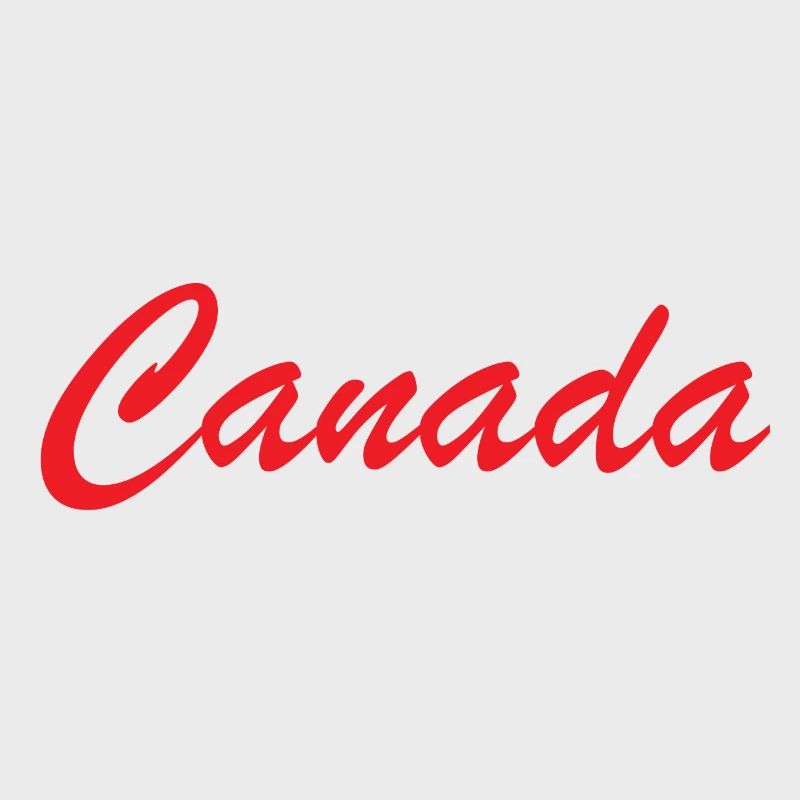 Lettrage Canada Script Rouge