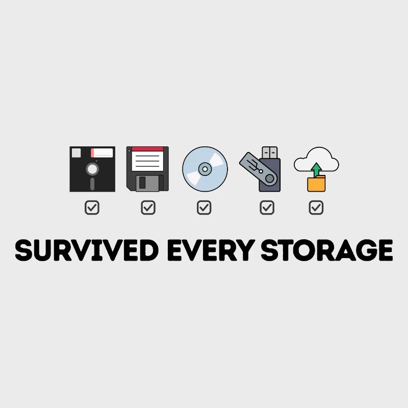 Data Storage Evolution - Tech Icons