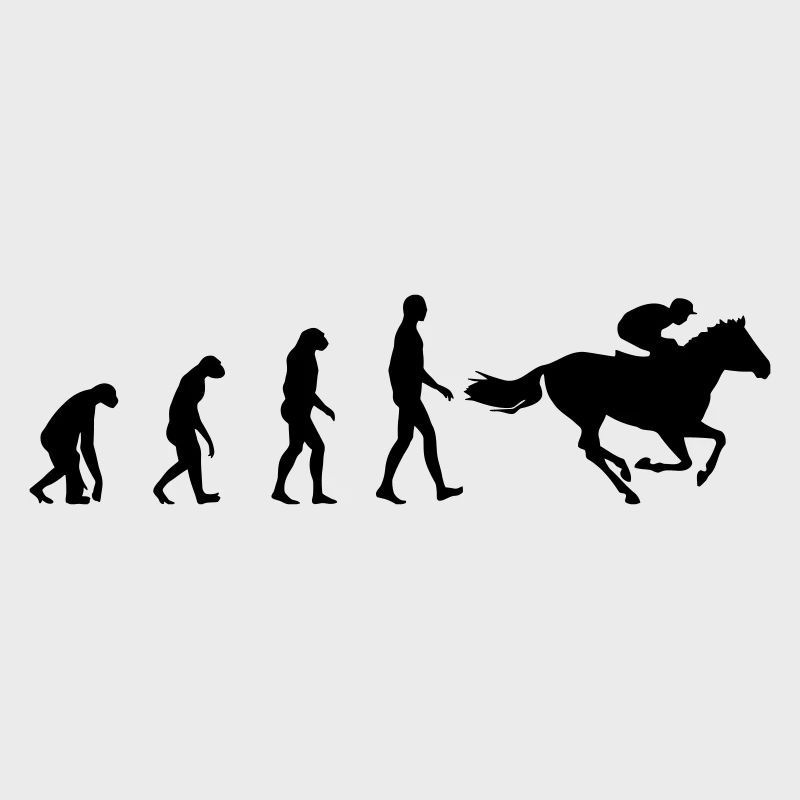 Évolution de l'homme vers le cavalier pro
