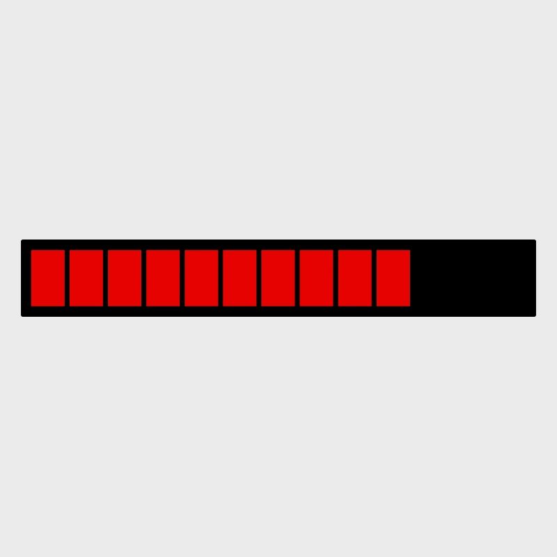 Rectangle loading bar Black Red (75%)