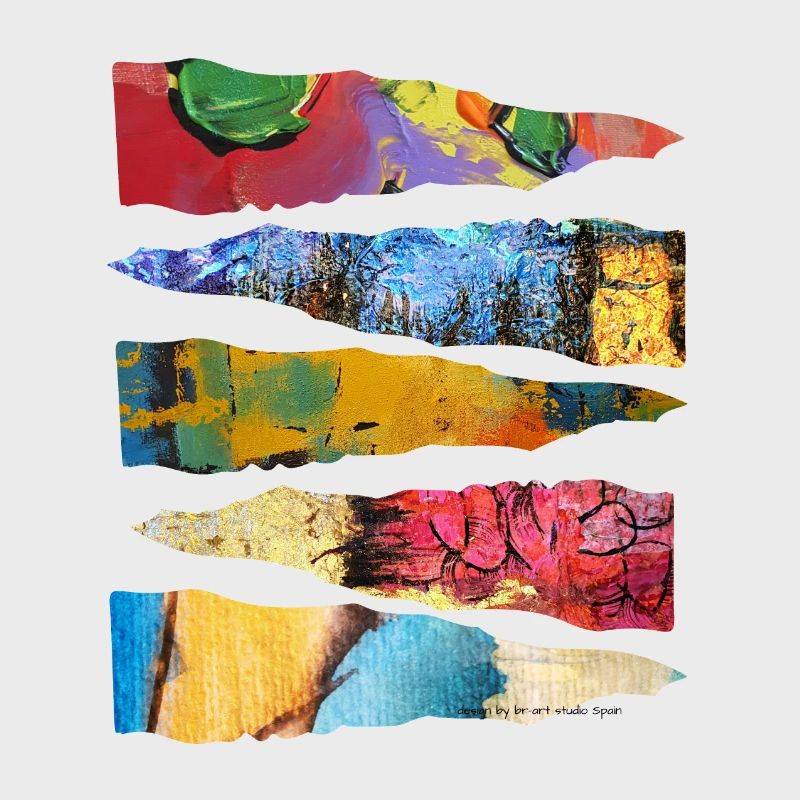 Abstract Colorful Paint Layer Design