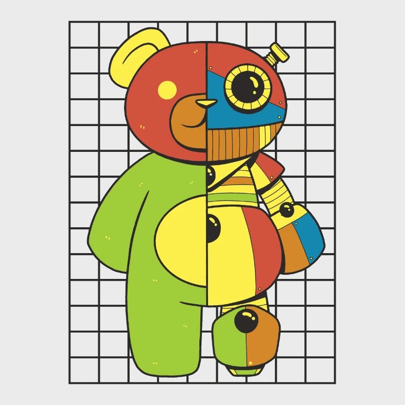Teddy bear, robot