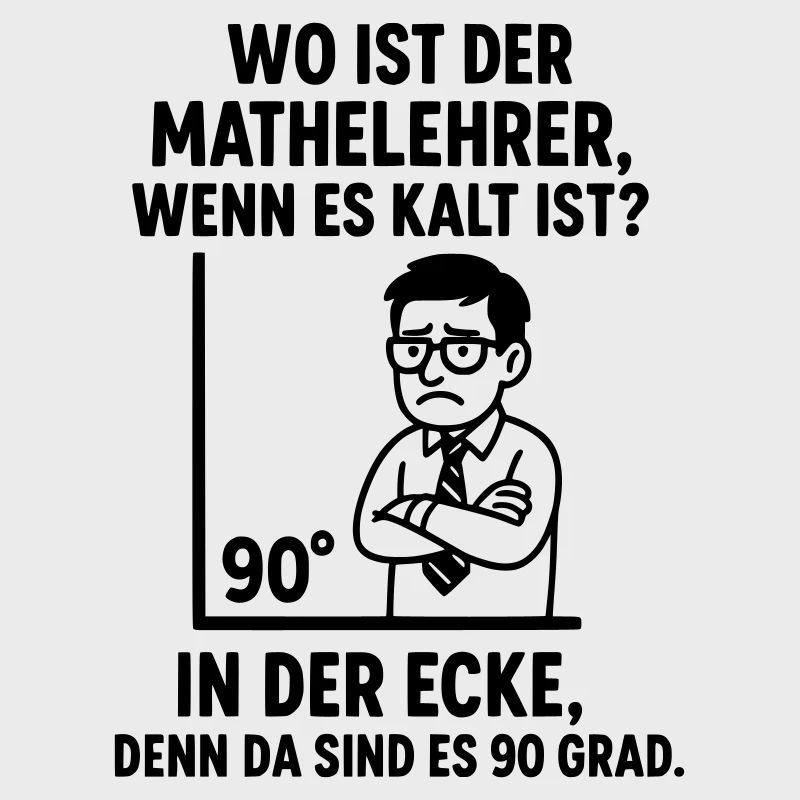 90 Degree Corner Teacher Math Joke