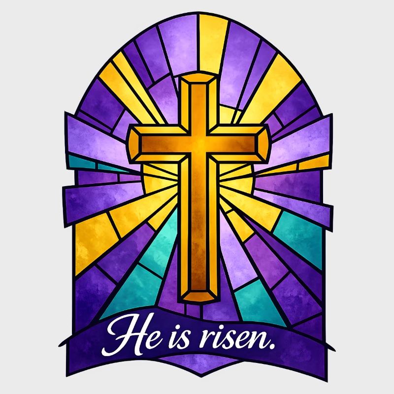 He is Risen Cross Easter