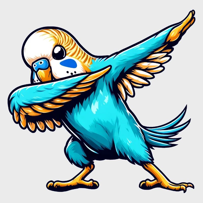 Cool Budgie Dabbing Comic