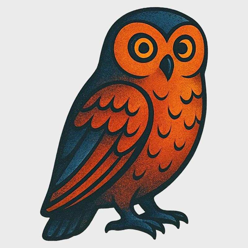 Owl with pattern