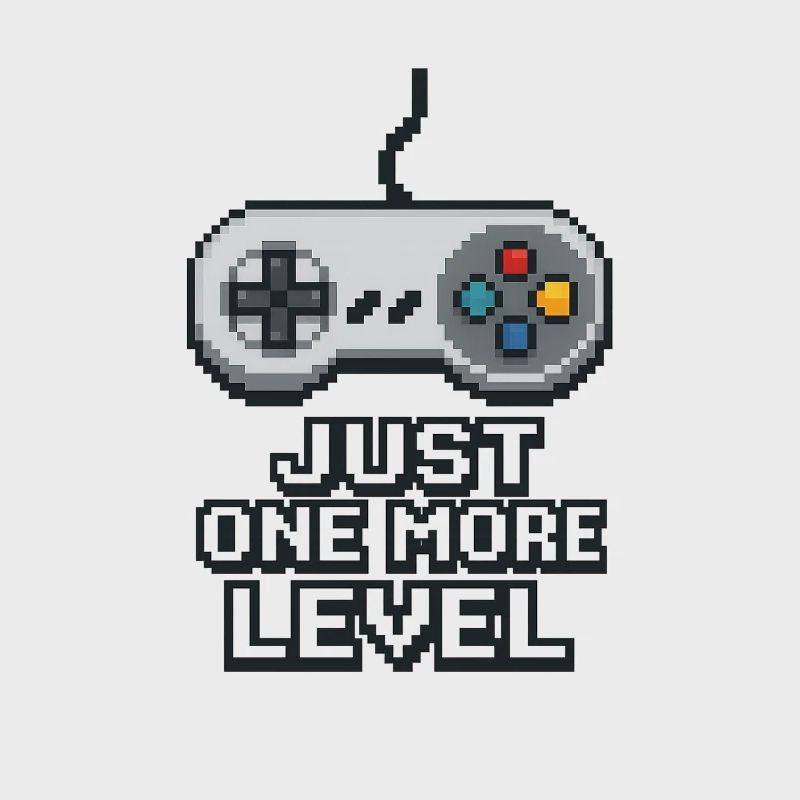 Pixel Neon Game Controller Design