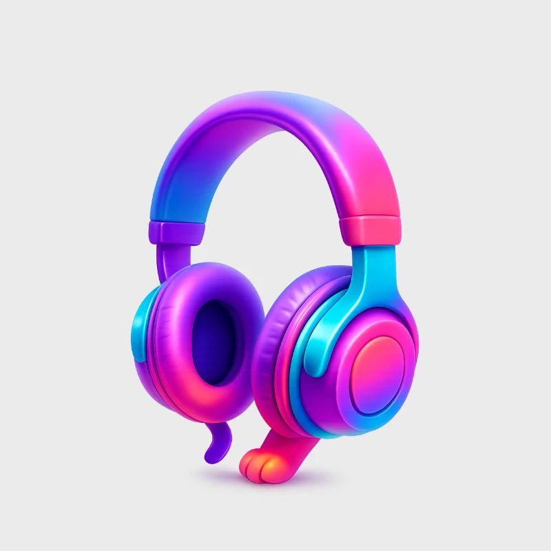 Neon Gradient Kopfhörer