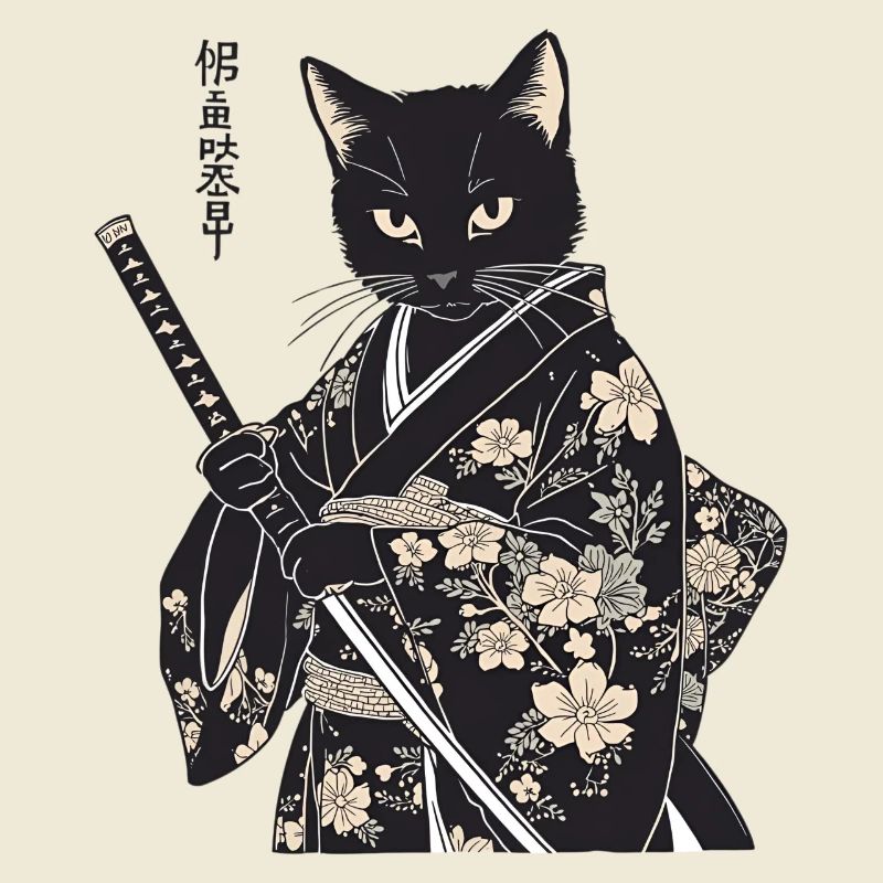 Samurai Katze – moderner japanischer Style