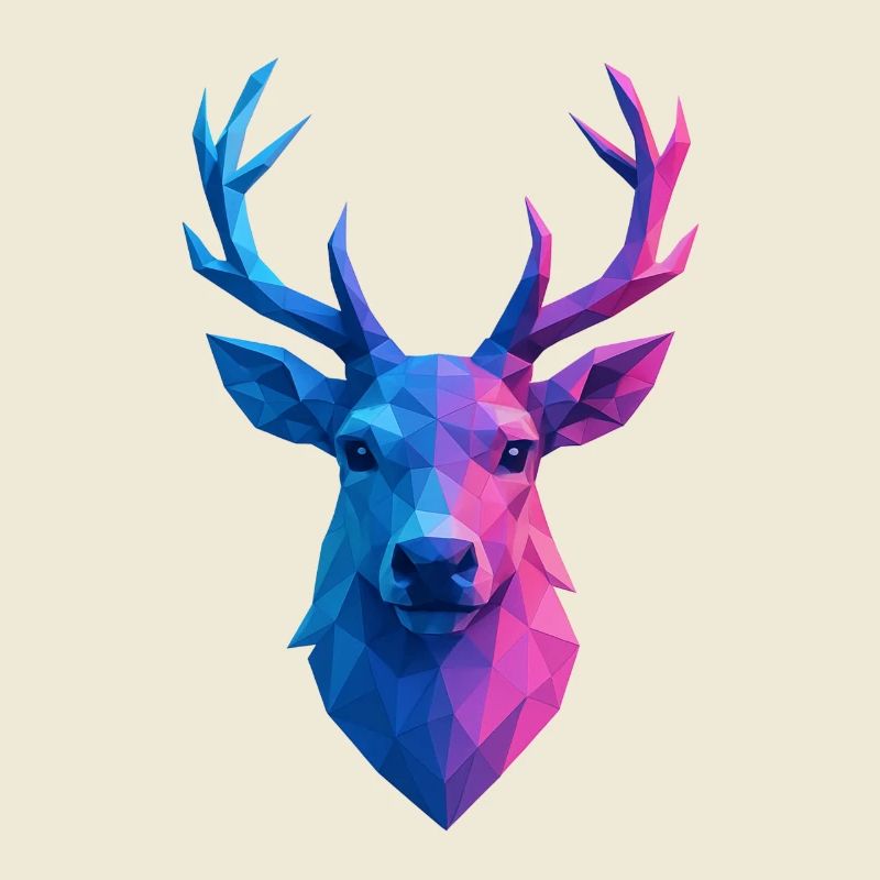 Christmas Reindeer Low Poly