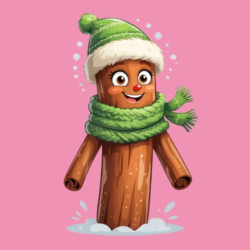 Winterbaumstumpf mit Schal