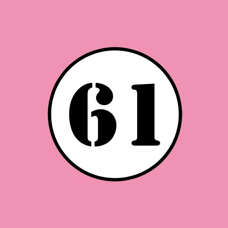NUMMER 61 Einundsechzig Geburtstag Geschenk