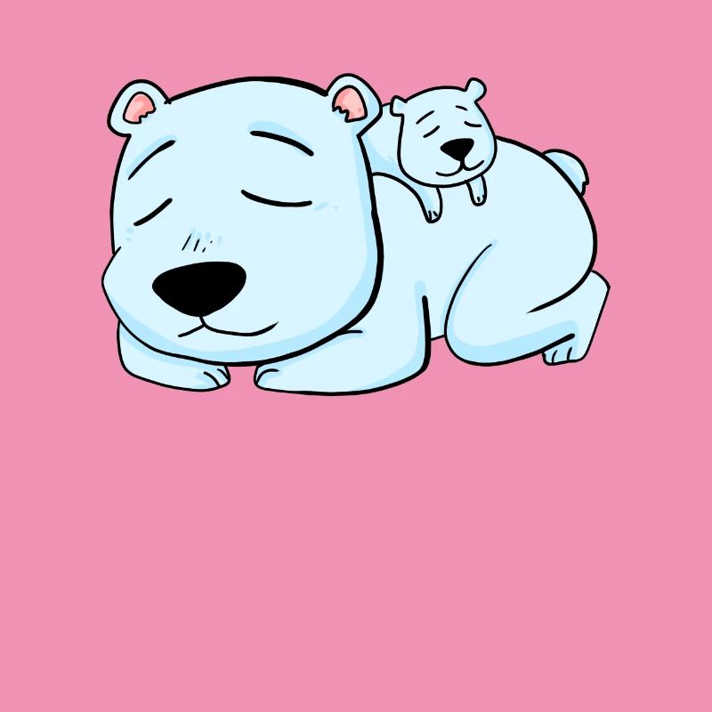 Eisbär mit Baby Eisbär