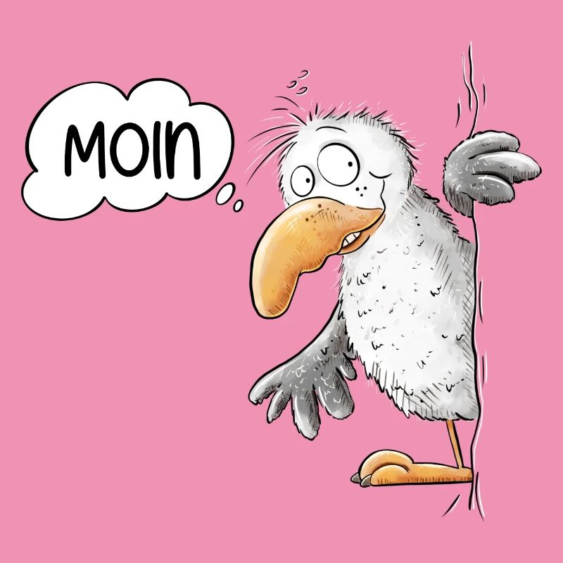 Moin Spruch Möwe Tiermotiv