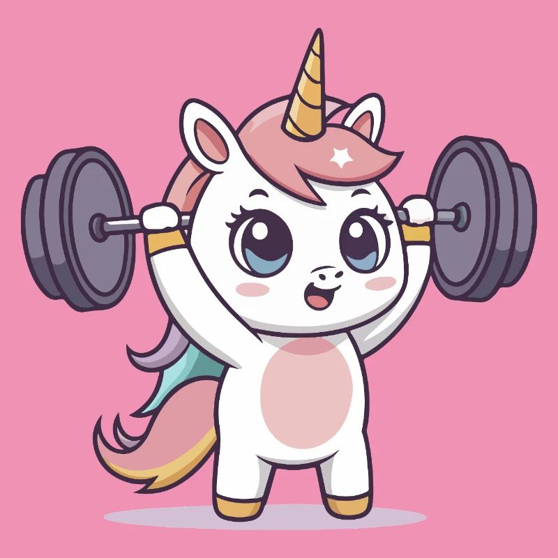 Einhorn-Athlet im Training