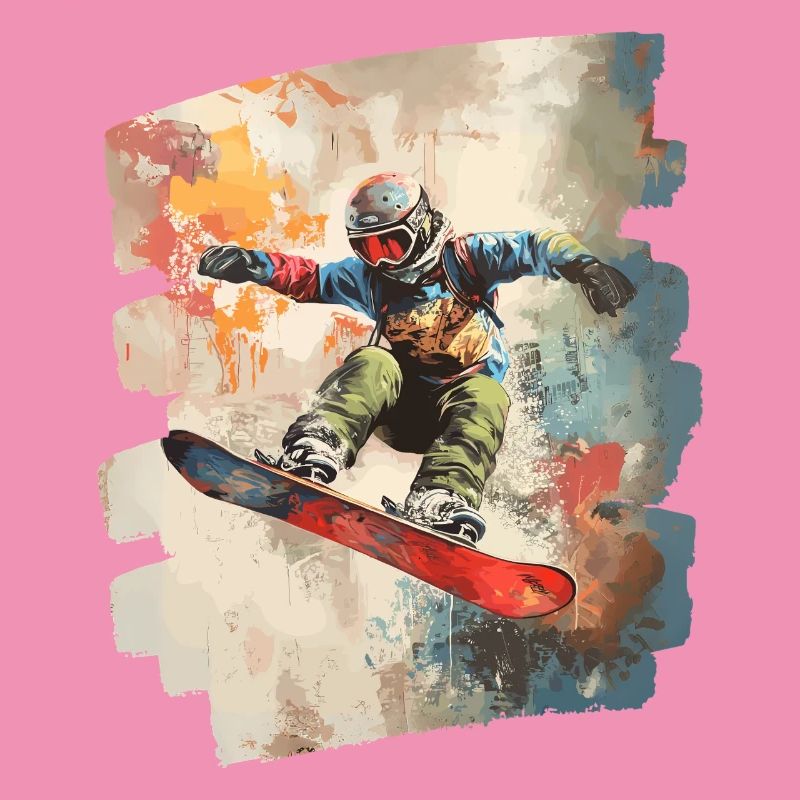 Snowboarder poudreuse