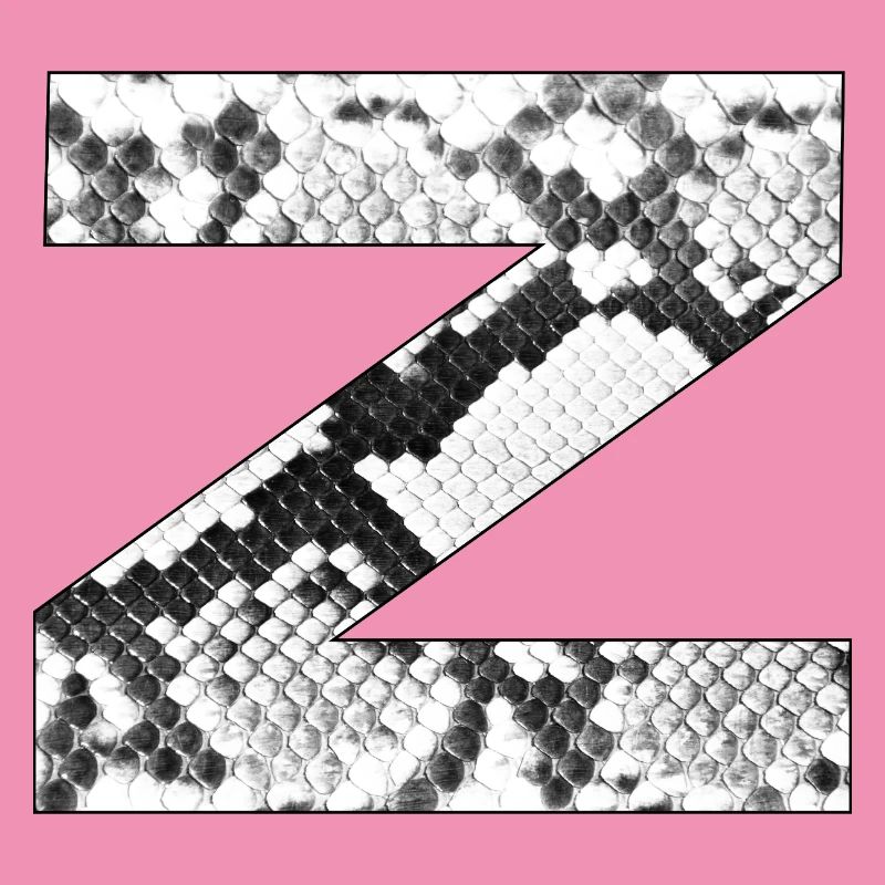 Snakeskin Pattern Letter Z