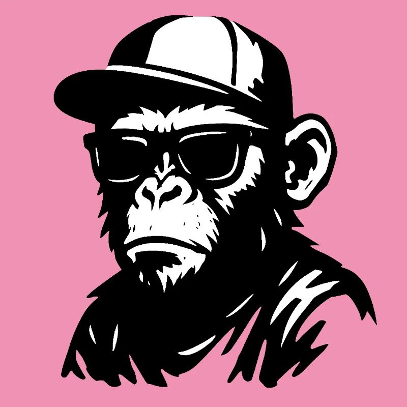 Conception de graffiti de singe urbain