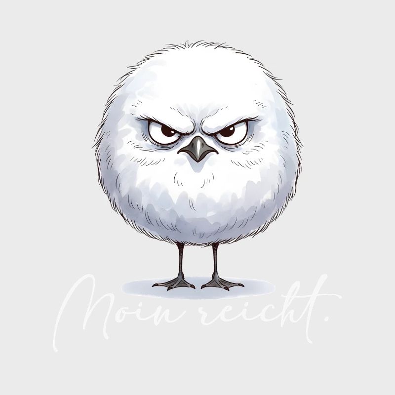 Moin reicht - grimmige runde Möwe