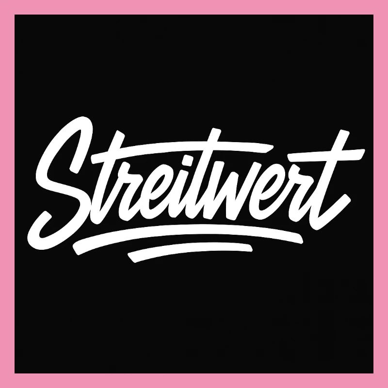 Streitwert Script Logo Schwarz