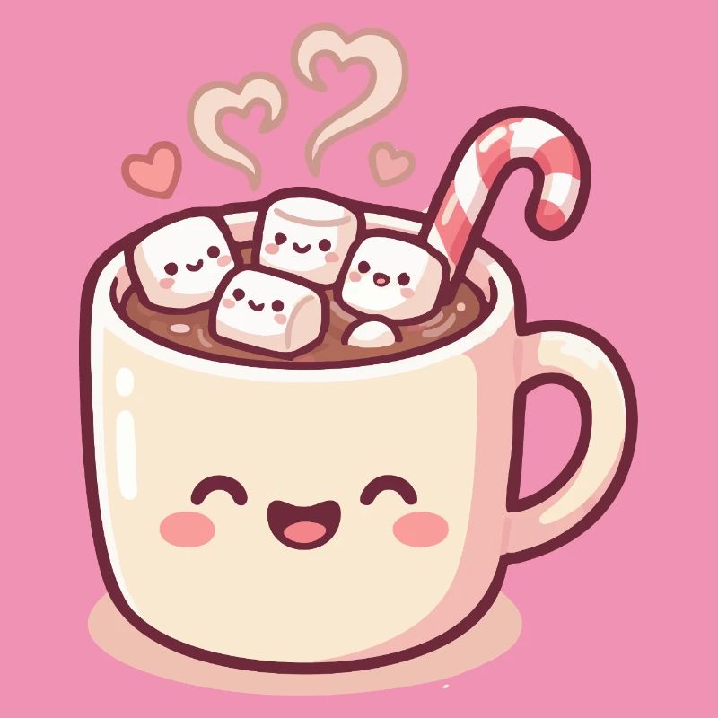 Kuschelmug mit Marshmallows & Zuckerstange