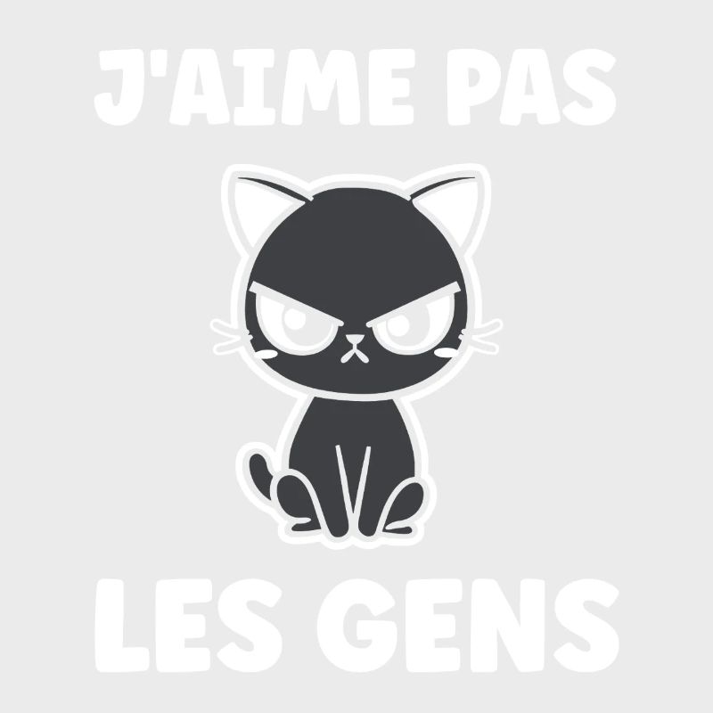 Chat grognon J'aime pas les gens
