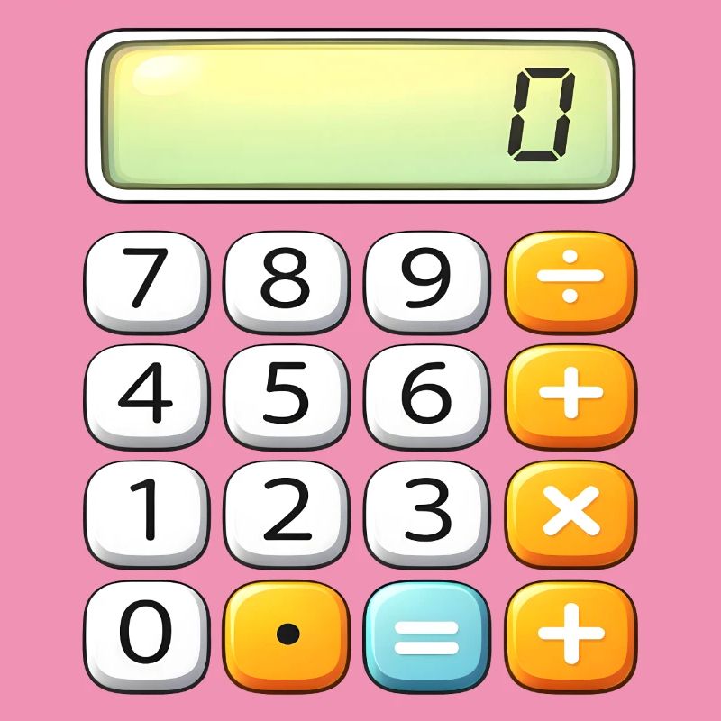 Icône de calculatrice néon Tee