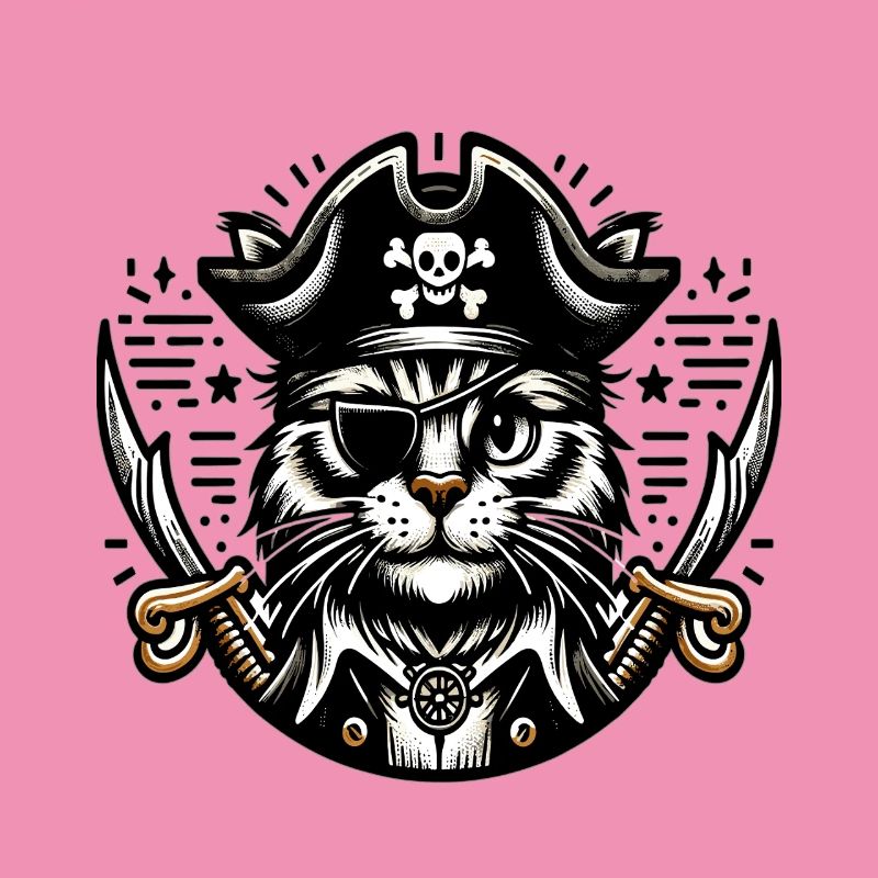 Chat Pirate : Chat pirate avec cache-œil