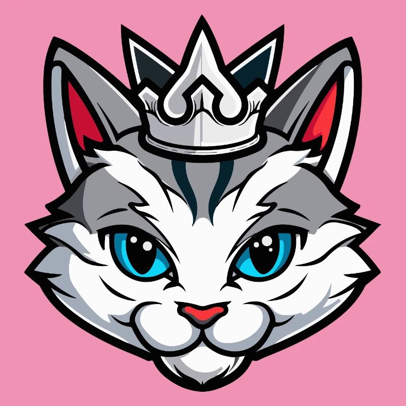 Katze Symbol Kopf Krone