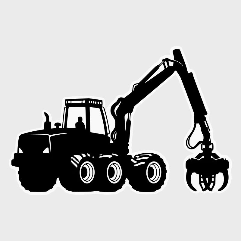 Silhouette de moissonneuse