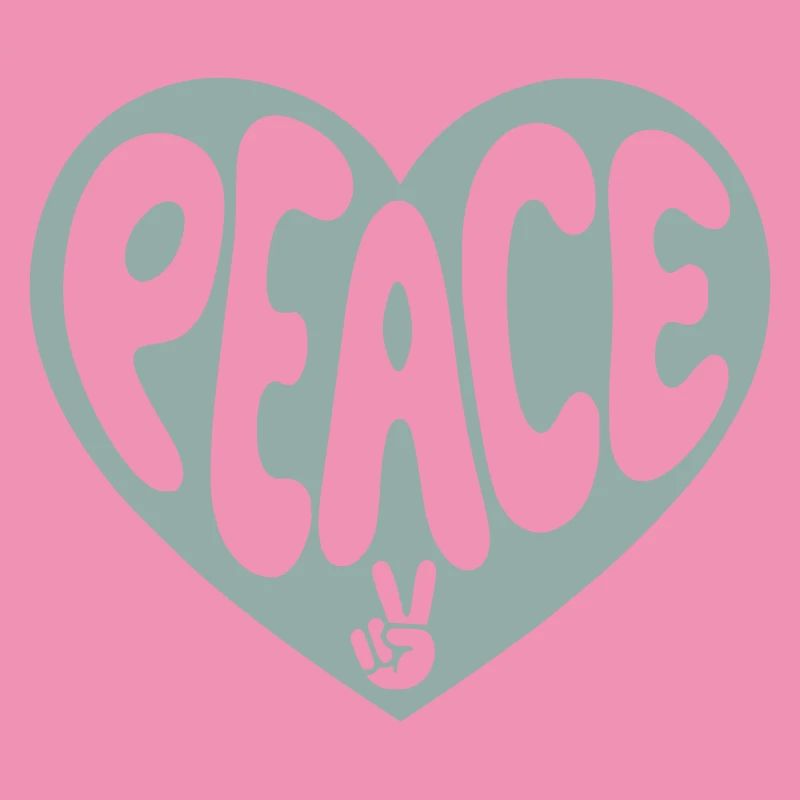 Peace Herz mit Peacezeichen