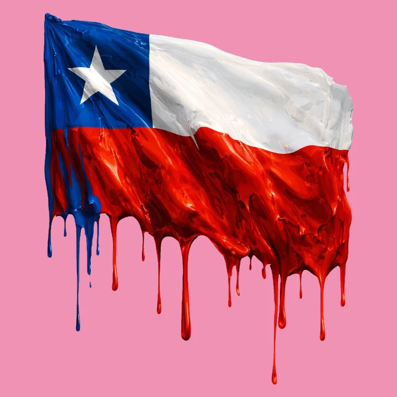 Chile Flag Dripping Solid