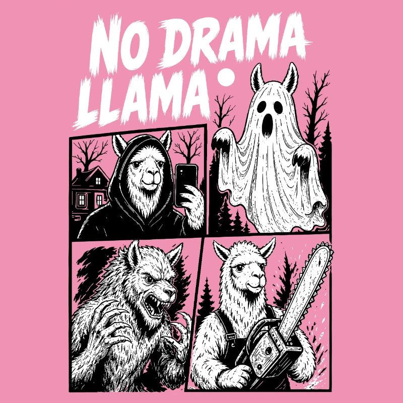 Sans drame Llama Horror Comic