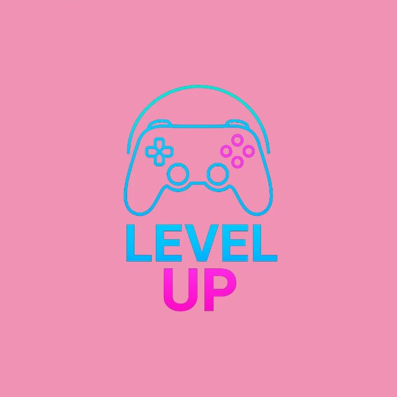 Level Up Neon Controller Grafik