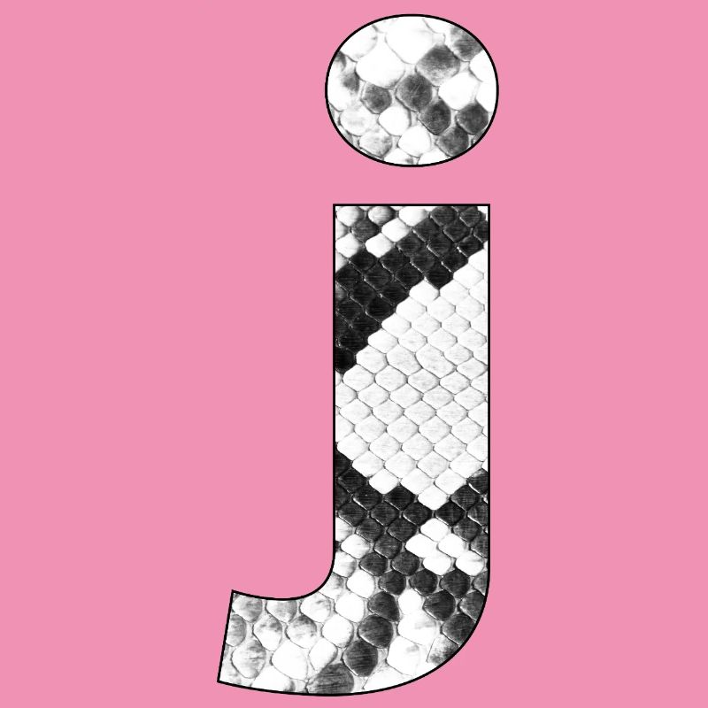 Schlangenmuster Buchstabe j