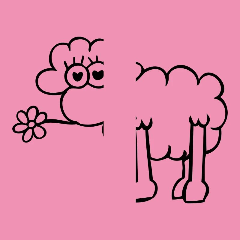 verliebtes Schaf 1farb