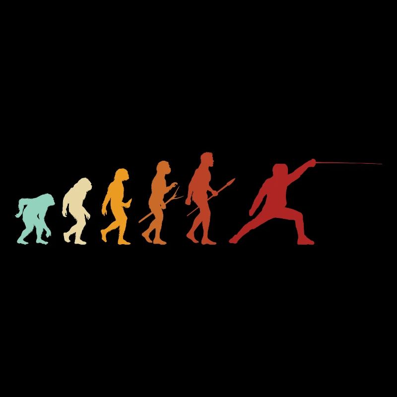Fechten Evolution Fechter Sport Lustiger Spruch