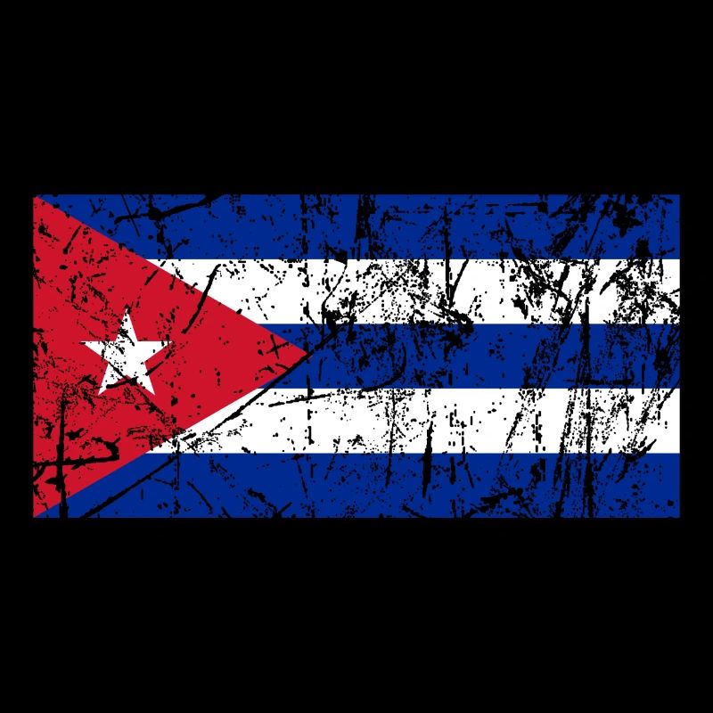 Cuba flag vintage effect